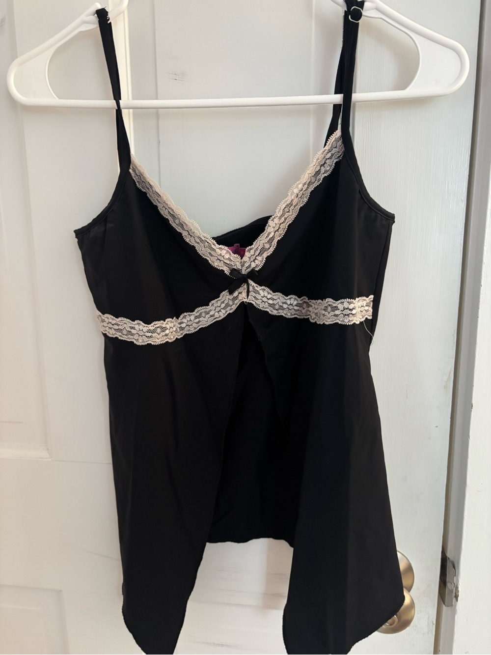 Black Lace-Trim Nightdress - Women's Intimates
